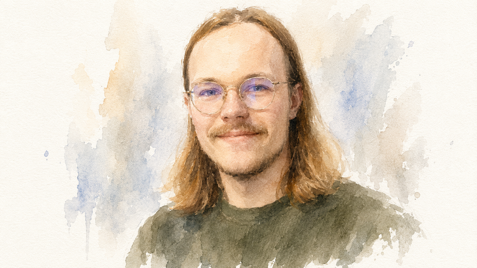 Portrait à l'aquarelle de Julien Cantat