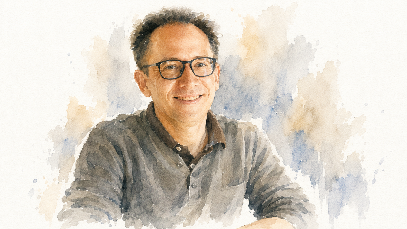 Portrait à l'aquarelle de Pascal Morieux
