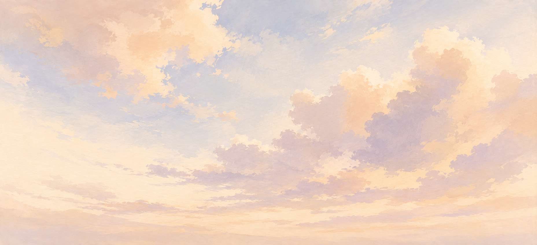 Ciel peint à l'aquarelle, en arrière-plan